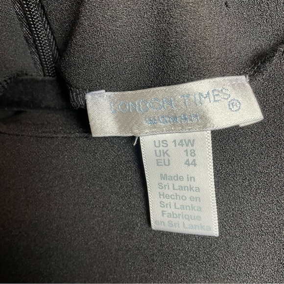 London Times Sheer Sleeve Shift Dress 14W - Picture 7 of 7